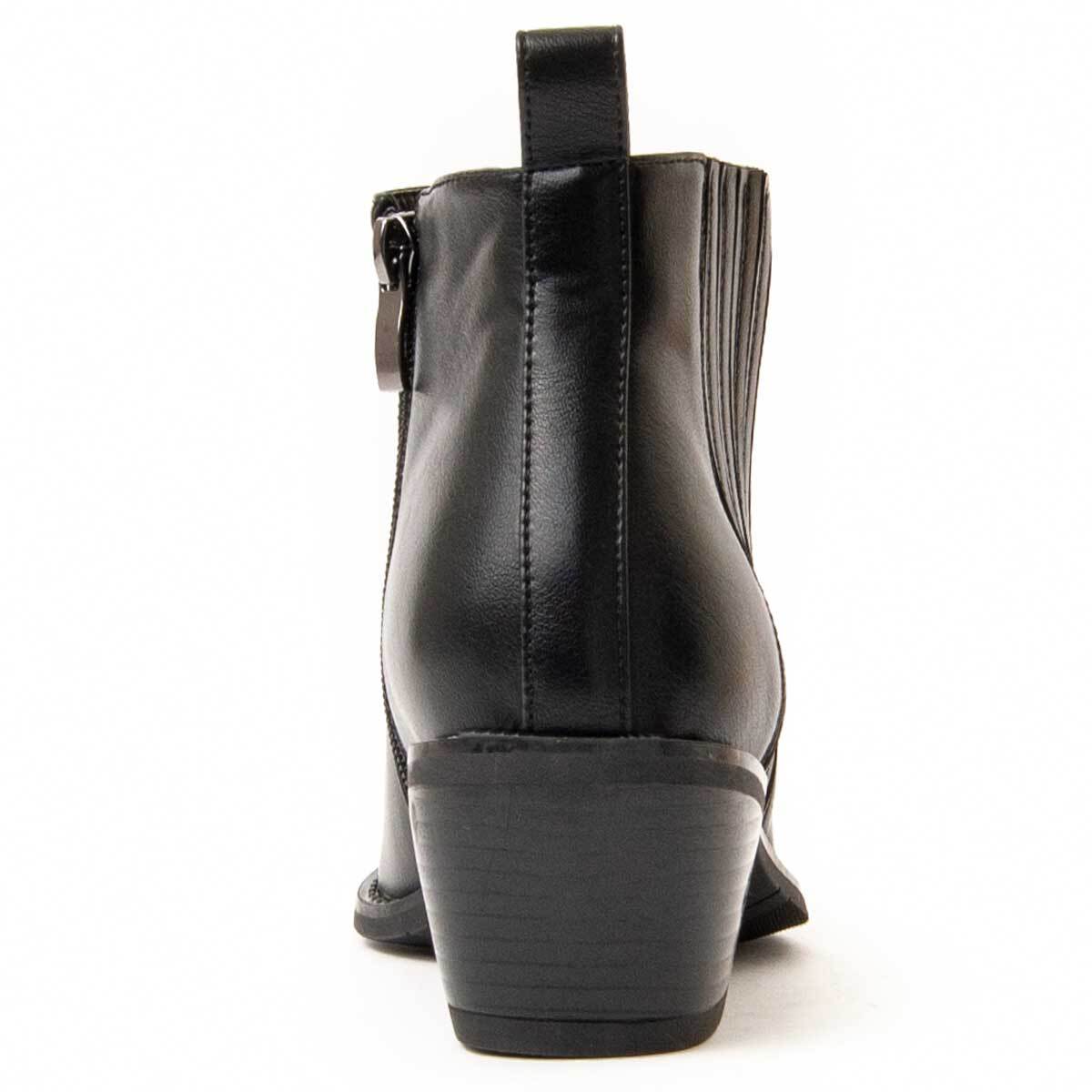 Botín De Tacón - Negro - Altura: 5 Cm