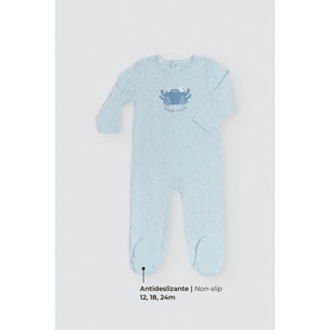 Tutina per neonato Ocean Tales manica lunga blu