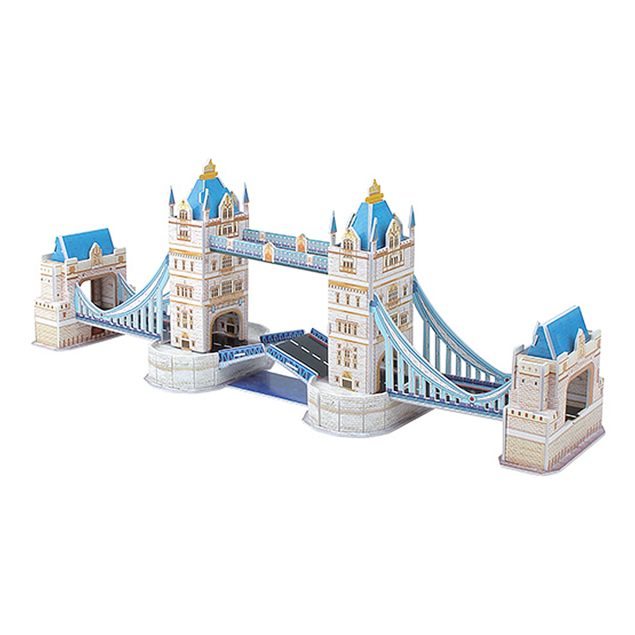 Puzle 3D de cartón del Puente de la Torre en Londres. 45 piezas.