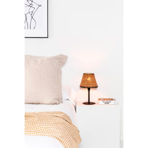 SUMBA S Mini sobremesa negra/ratán