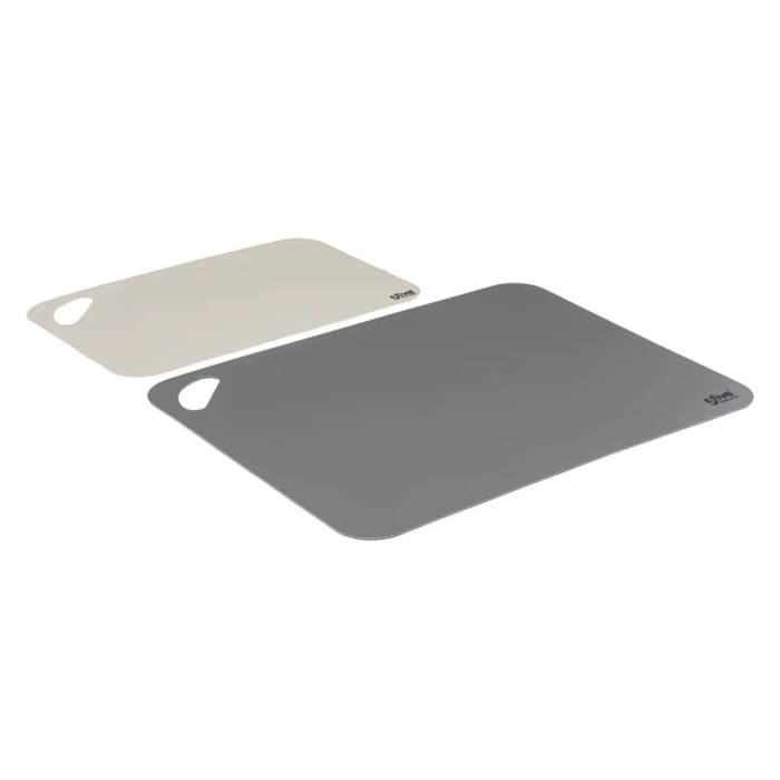 Lot de 2 planches à découper flexibles gris