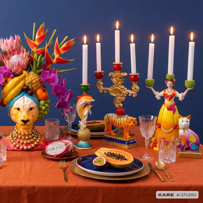 Chandelier famille dauphins 30cm Kare Design