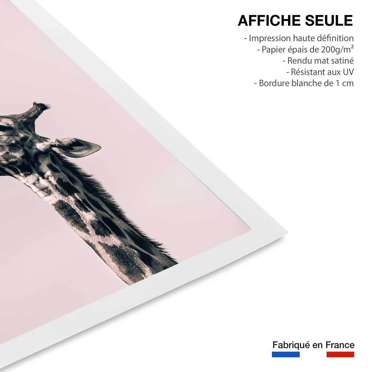 Affiche girafe ma reine Affiche seule