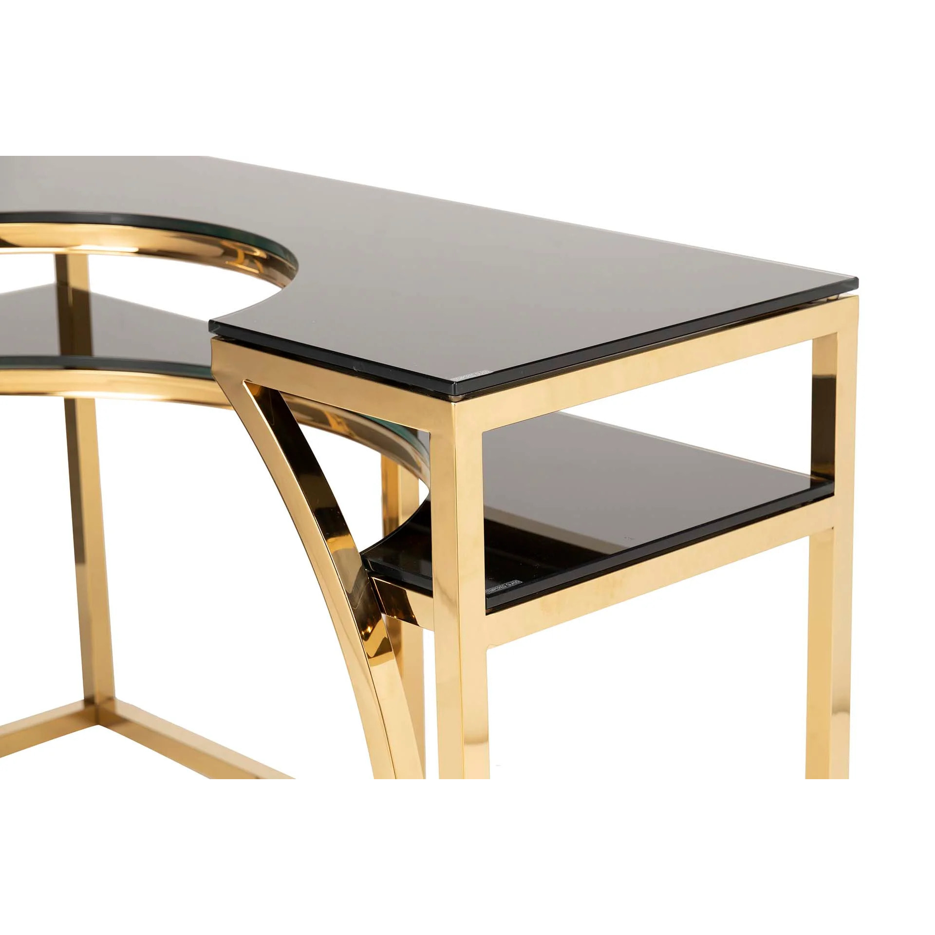 Consola Acero Inoxidable Cristal Sharjah 120x50x75 Cm
