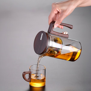 Tetera de cristal de 520ml con filtración magnética.