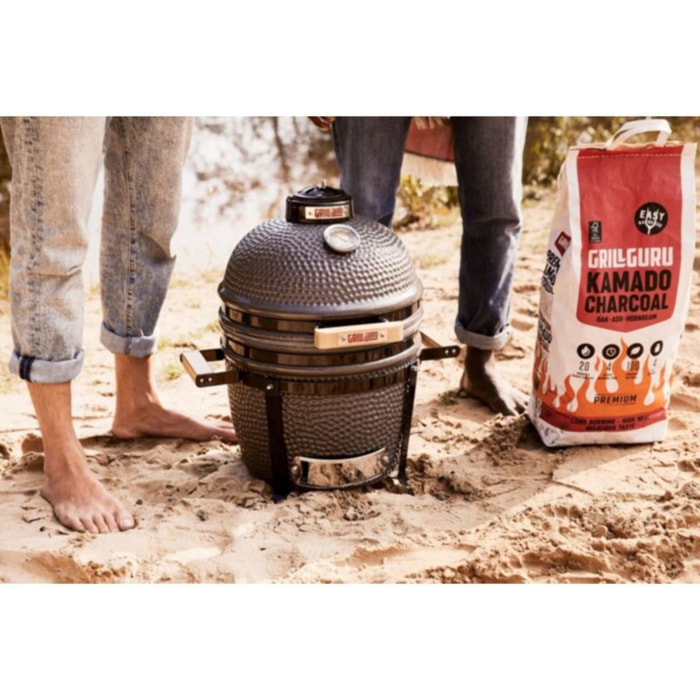 Kamado GRILL GURU GGO223 Original Compact Basic gris à poser 33 cm