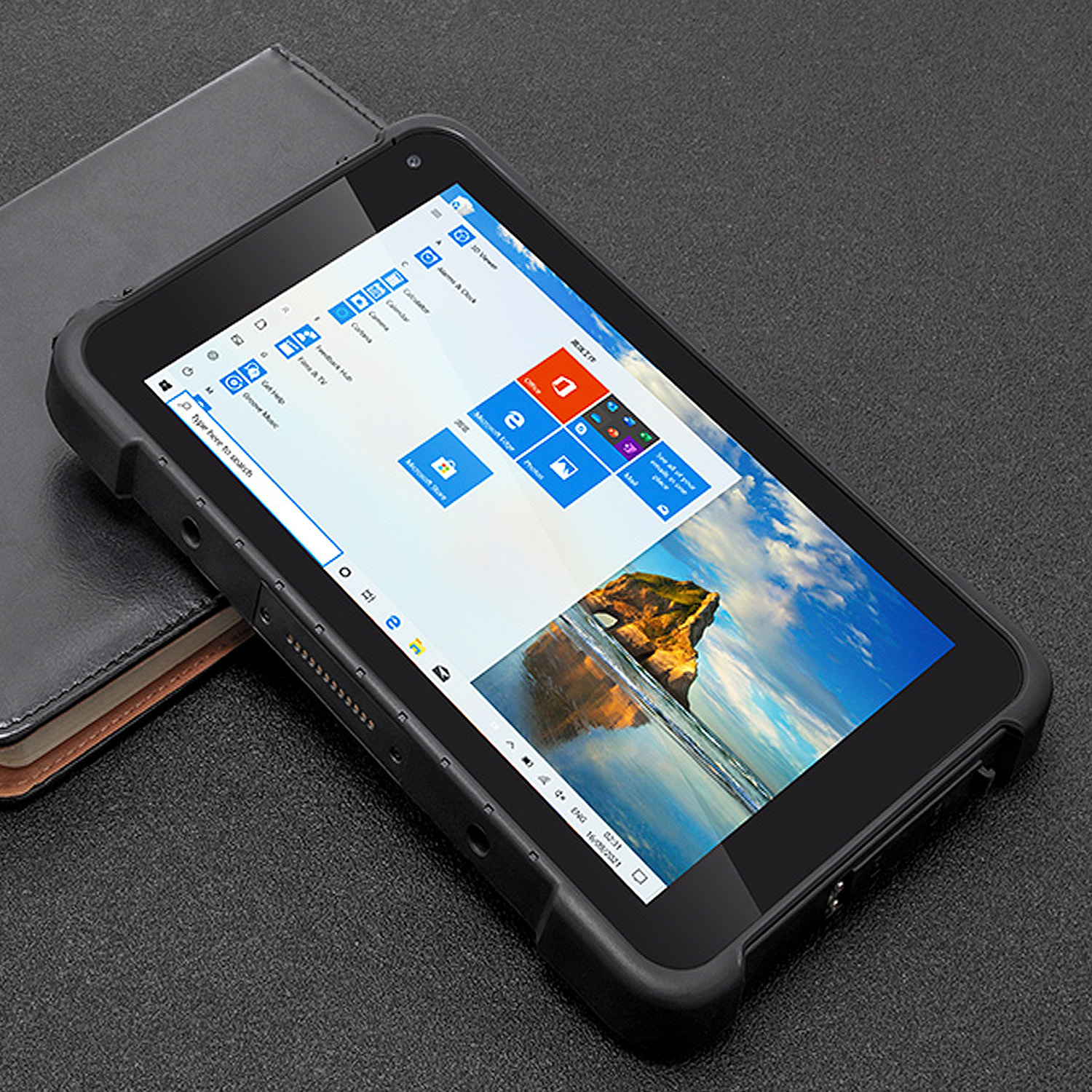 DAM Tablet Rugerizada WinPad W86 4G. SO Windows 10 home. Pantalla 8'' 1280x800px. Intel®HD. 4GB RAM + 64GB. IP67, reforzada. GPS. 22,8x1,6x14,5 Cm. Color: Negro