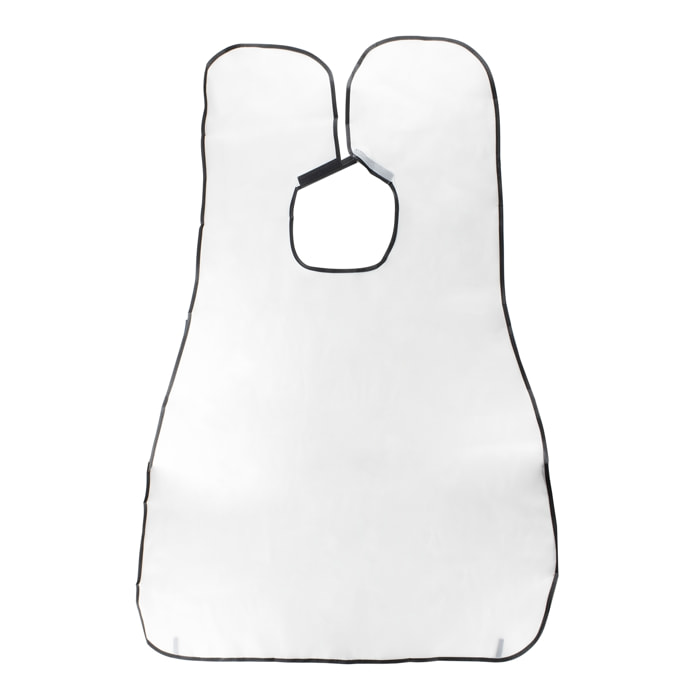 Tablier imperméable pour le rasage et la coupe de la barbe - 2 ventouses - transparent