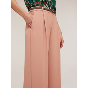 Motivi - Satin-Palazzohose mit seitlichem Piping - Rosa
