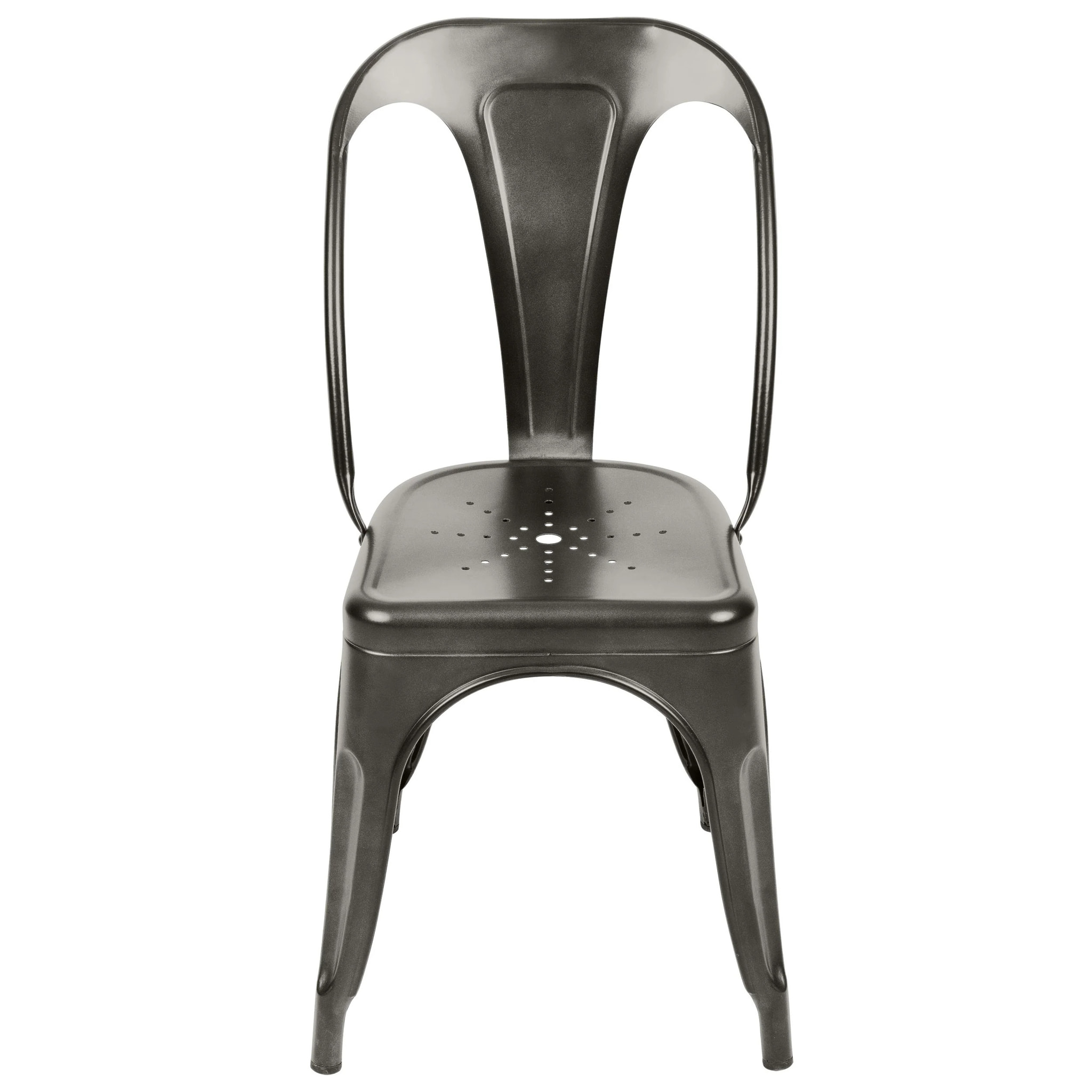 Lot de 2 chaises en métal gris - Indus