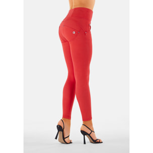 Pantaloni push up WR.UP® vita alta superskinny tessuto navetta