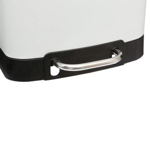 Poubelle à pédale métal 6L "Ariane" blanc