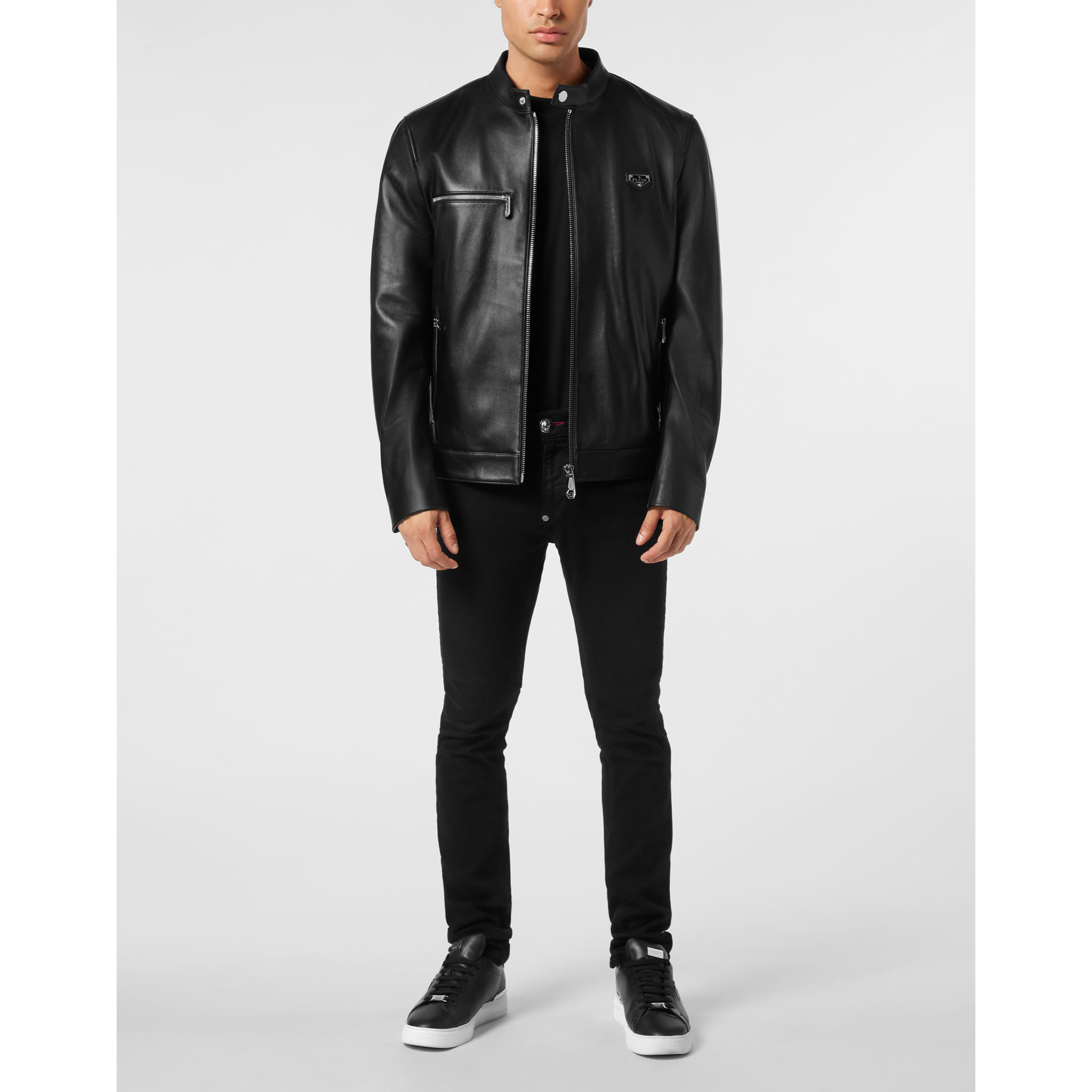 PHILIPP PLEIN Giacca biker in pelle