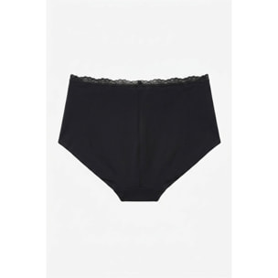 Slip vita alta donna Nero