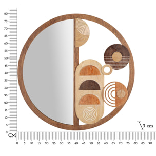 SPECCHIO DA MURO BLOCK CM Ø 80X3
