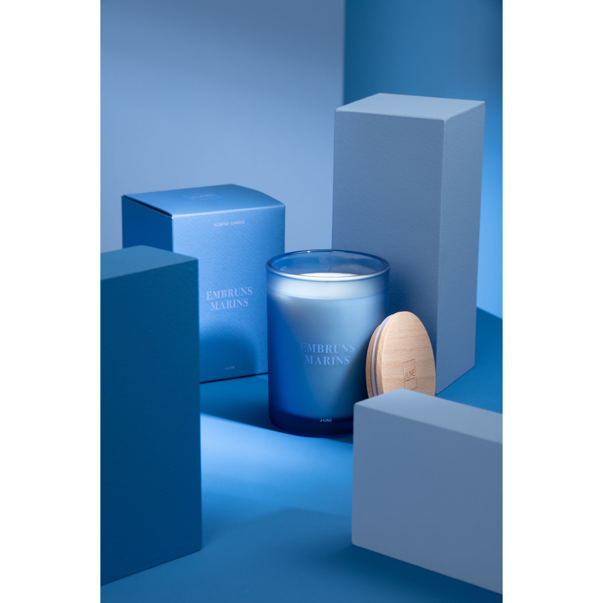 J-Line bougie parfumée Accords Essentiels - Embruns Marins - bleu - 38H