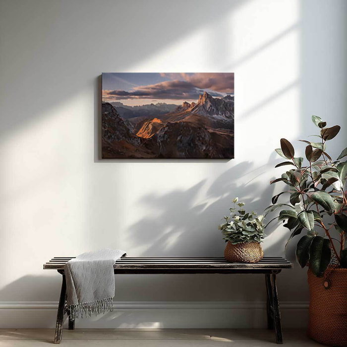 Tableau montagne Sentier dans les dolomites Toile imprimée