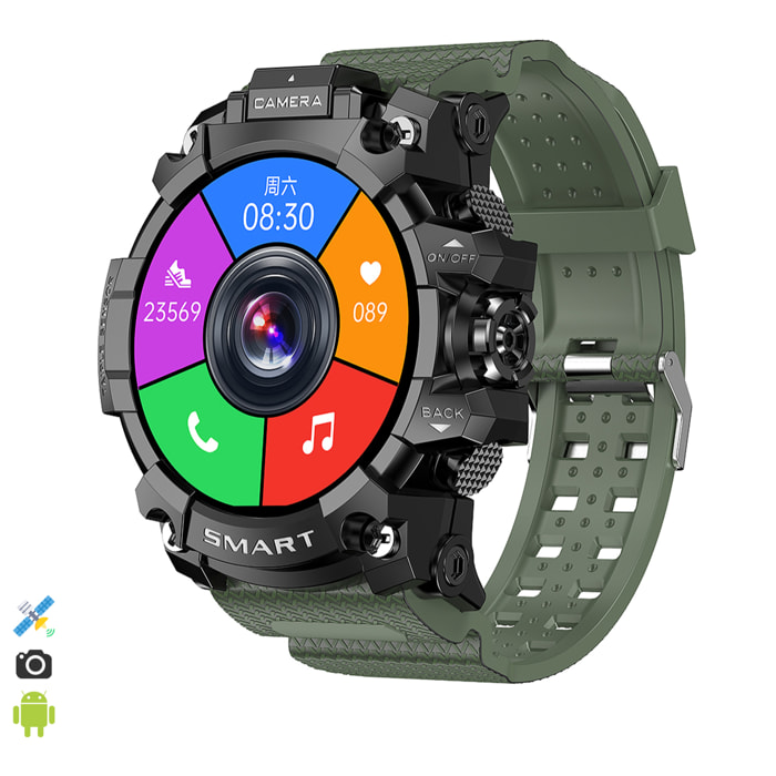 Smartwatch Phone Q999 4G con SO Android 9.0, Quad Core, Wifi, GPS. Cámara incorporada.