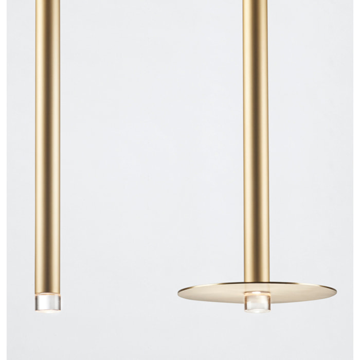 LEDS C4 Colgante Candle XS 1 Body Surface LED 4.1 Blanco cálido - 2700K ON-OFF Latonado 154lm