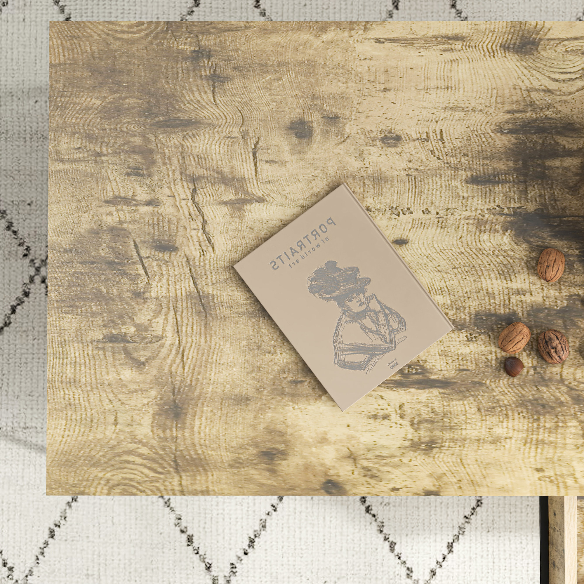 Table basse rectangulaire style industriel niche tiroir coulissant métal noir panneaux particules aspect vieux bois veinage