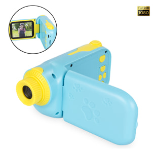 Fotocamera digitale per bambini di foto e video con giochi. Schermo pieghevole da 2,4". 12 mpx e video Full HD.