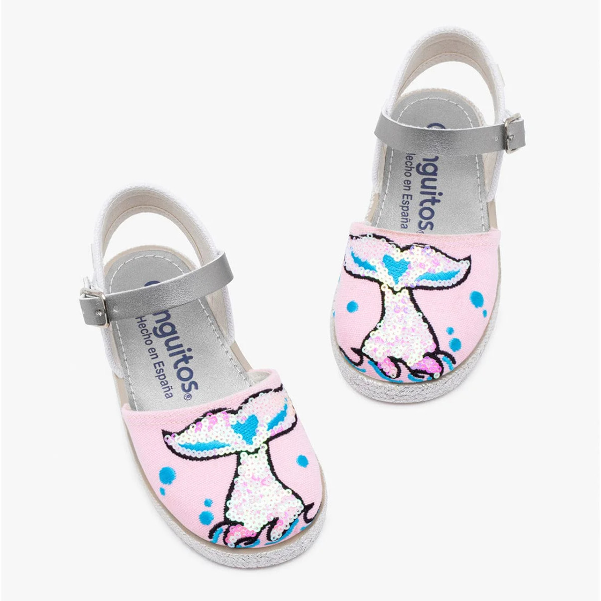 Espadrillas con paillettes a sirena per bambine