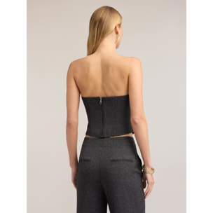 Motivi - Bustier in tinto filo - Grigio