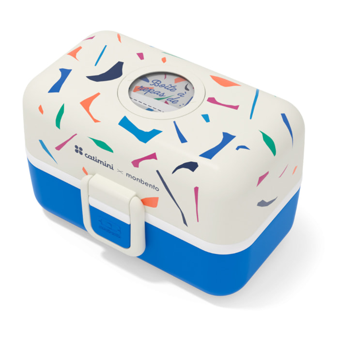 Lunch box à compartiments pour enfant Tresor 800ml Catimini Bleu Terrazzo