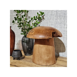 Champignon en bois de teck 30 cm de haut - LAMPI