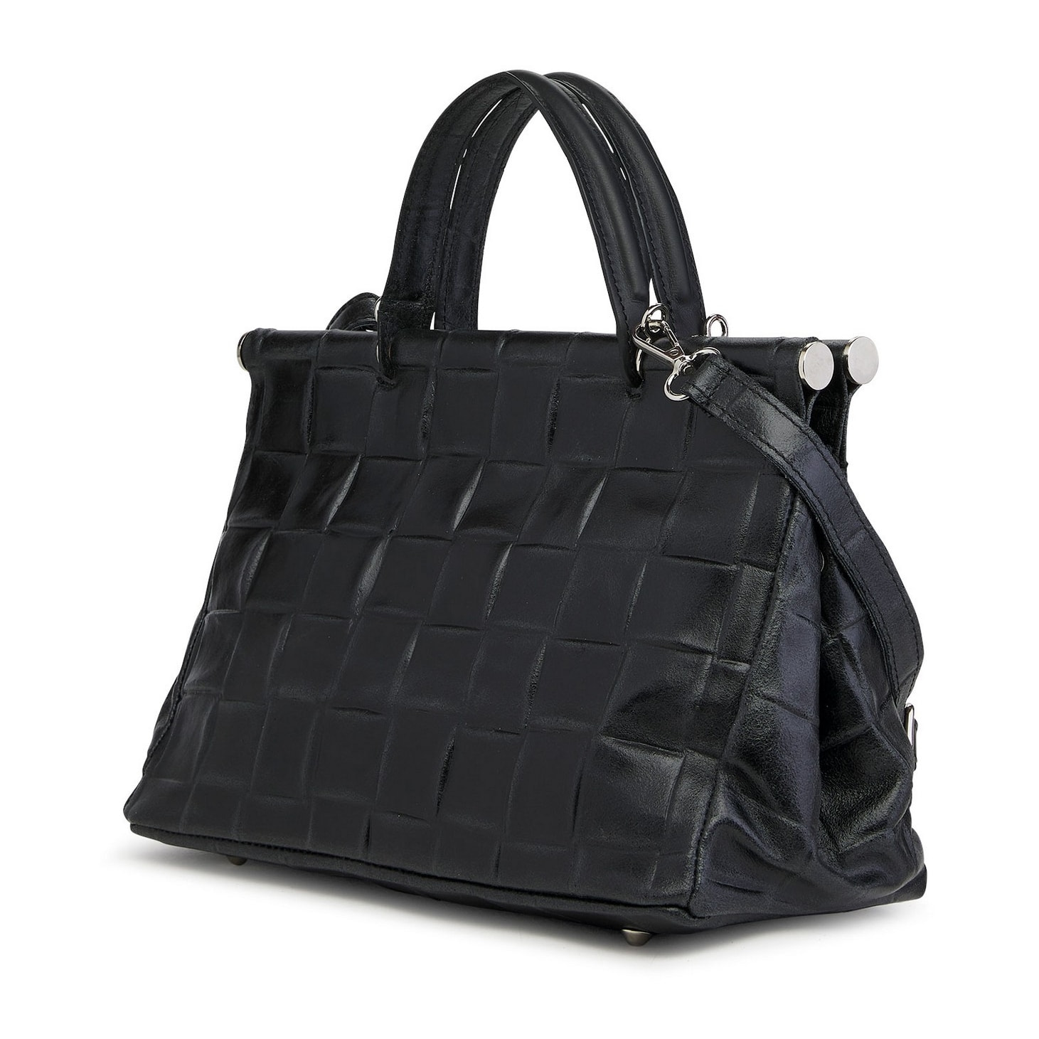 Borse Donna colore Nero-in pelle Made in Italy 21x30x16cm