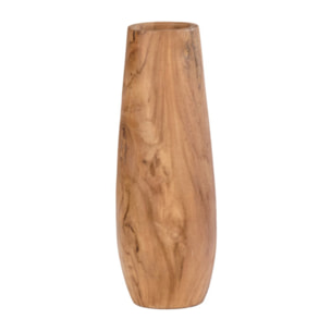 Vase décoratif H. 27 cm en bois de teck naturel - AUGUSTE