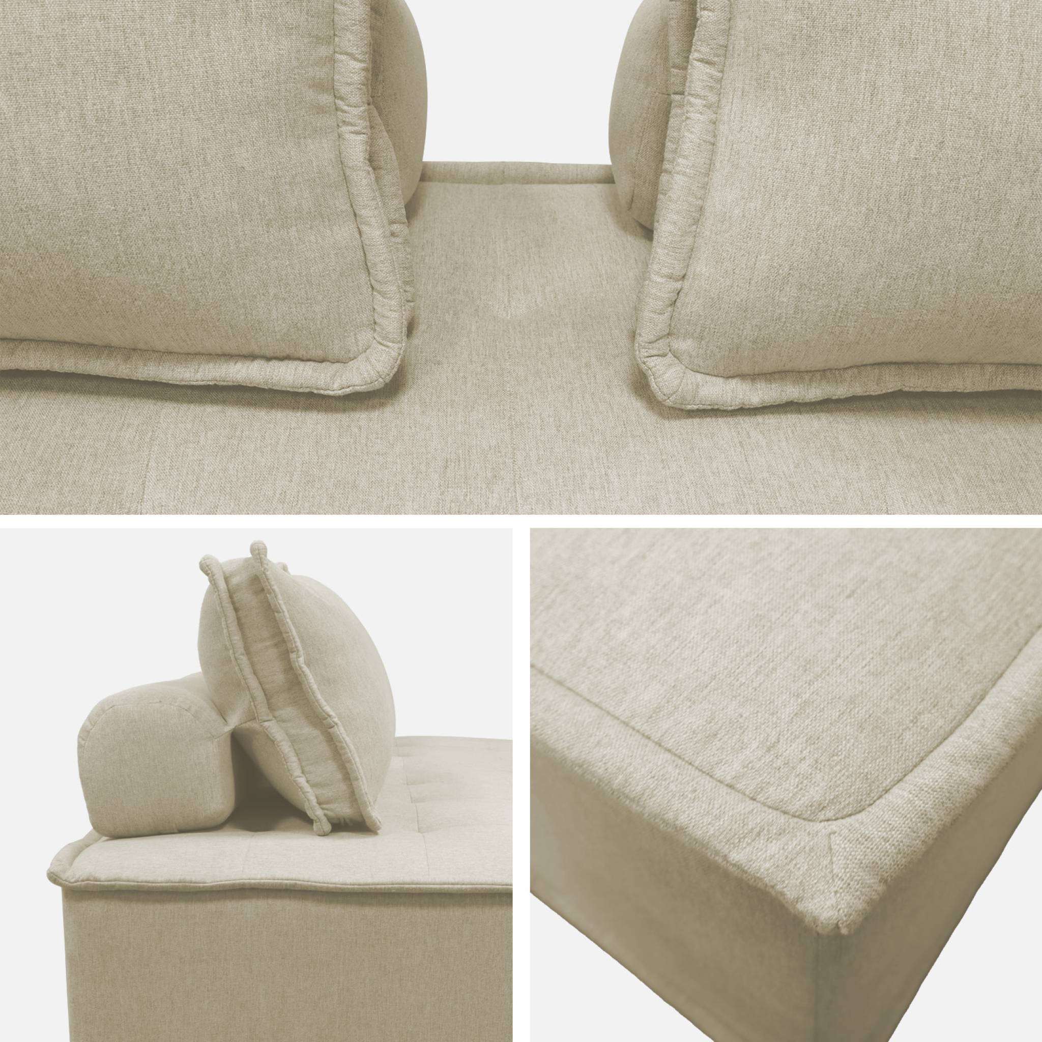 Ensemble chauffeuses DAO pour canapé modulable en tissu capitonné 3 places beige