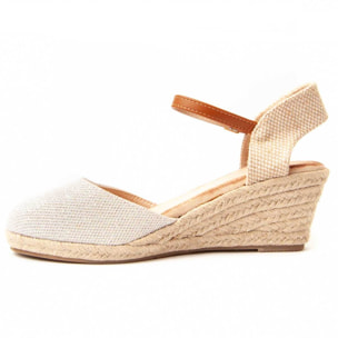 Alpargatas de cuña - Beige - Altura: 6 cm