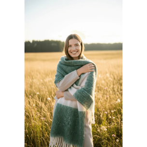 Sciarpa a righe verdi