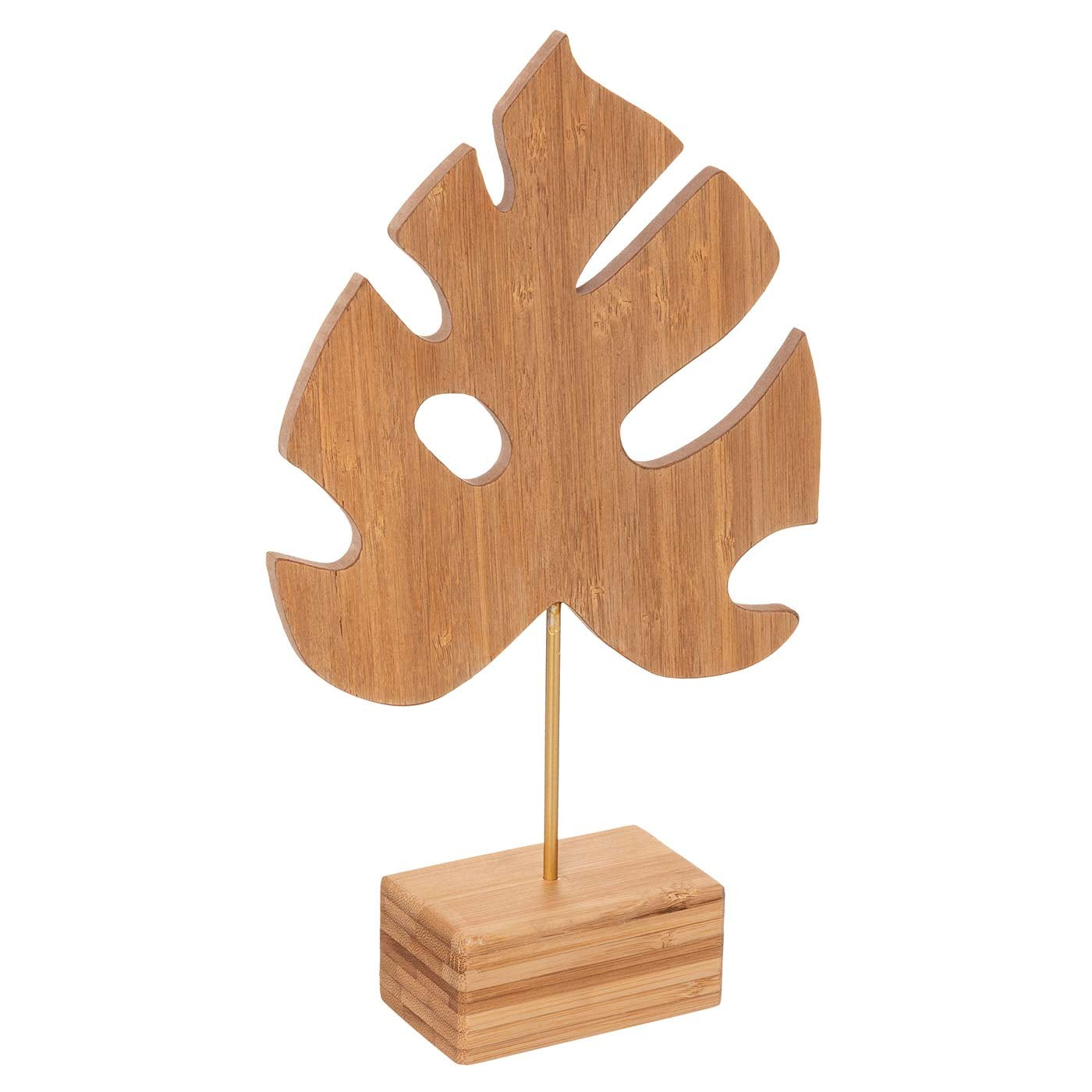 Figura hoja ainhoa madera 33cm