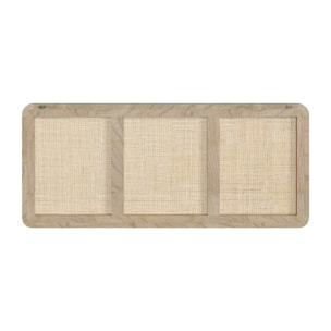 Tête de lit à suspendre en bois et cannage 140 cm - Khao