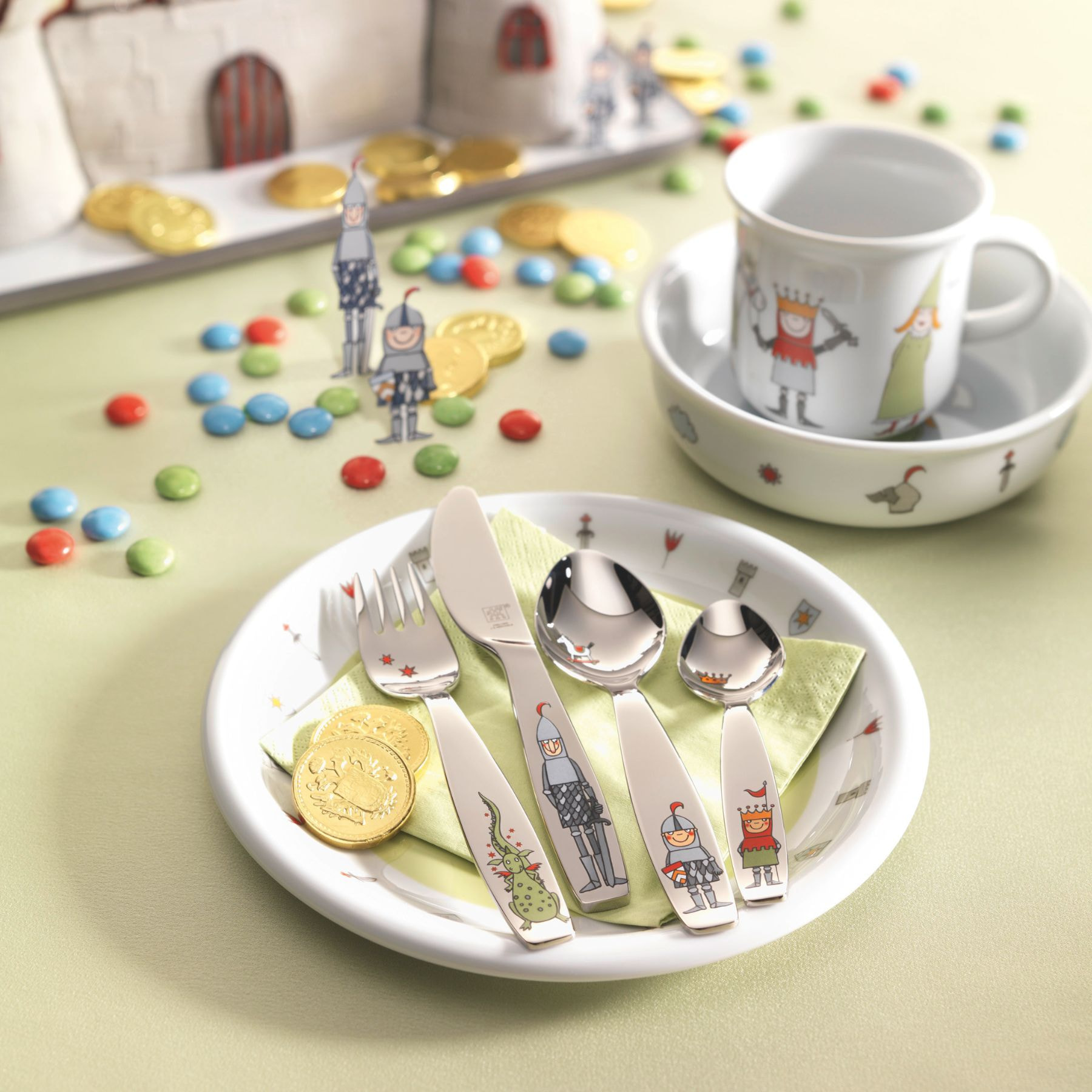 4-pcs, Couverts pour enfants, Argent