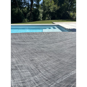 HOSSEGOR - Bain de soleil en acier et toile plastifiée avec brise-soleil