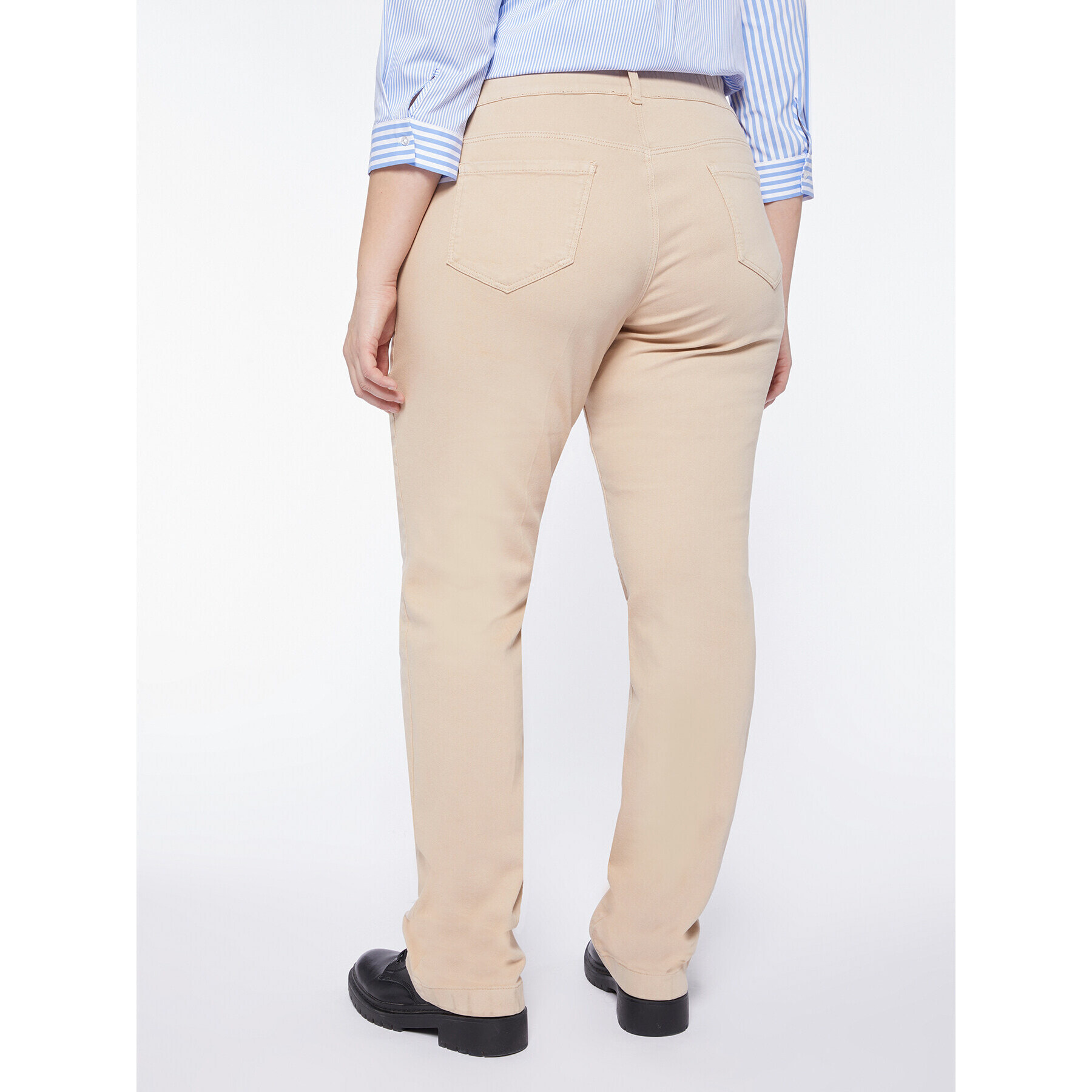 Fiorella Rubino - Pantalones Regular modelo Smeraldo - Beige