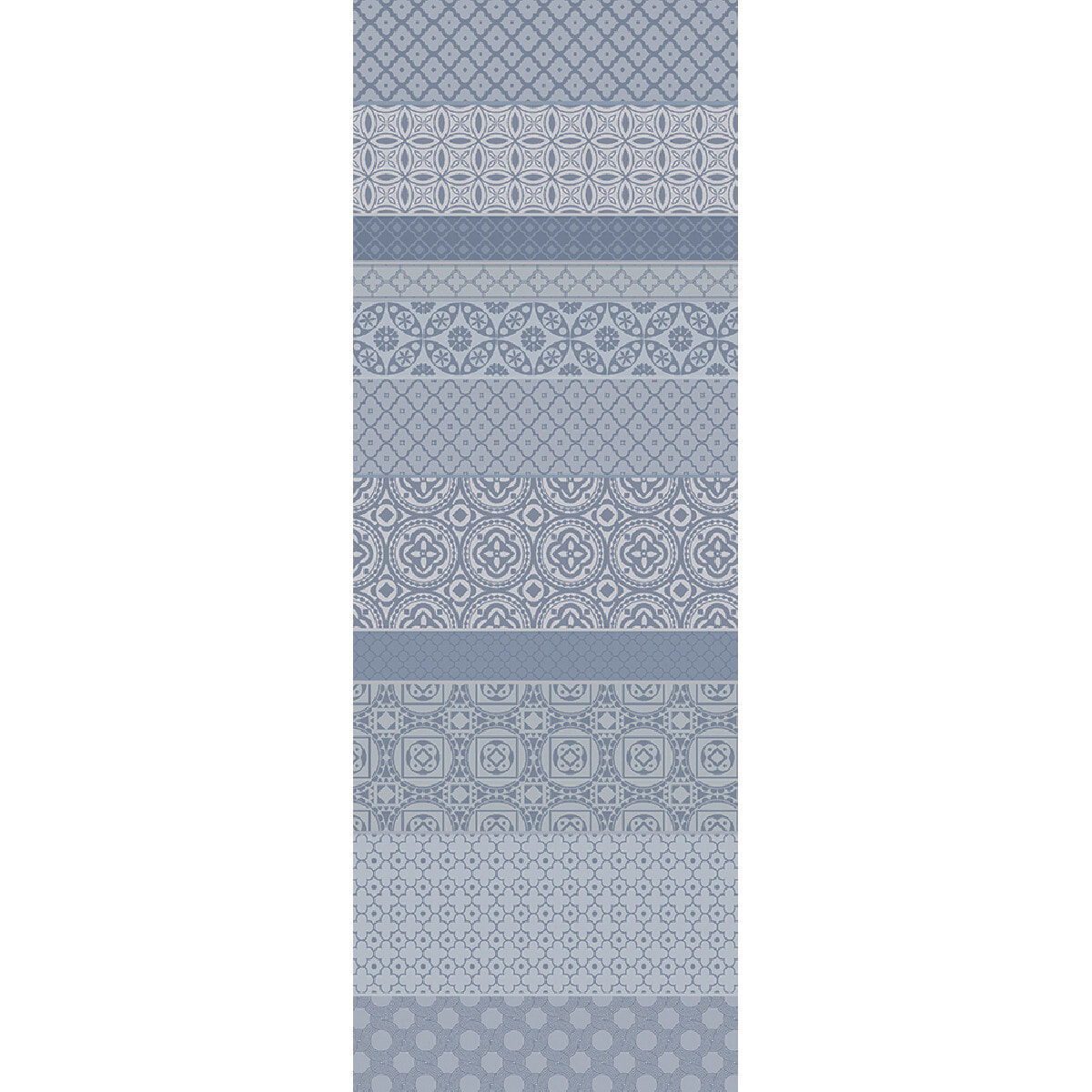 Chemin de table pur coton motif jacquard gris Mille bastides charbon
