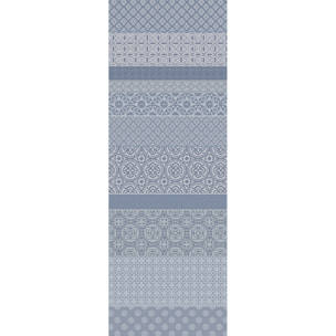 Chemin de table pur coton motif jacquard gris Mille bastides charbon