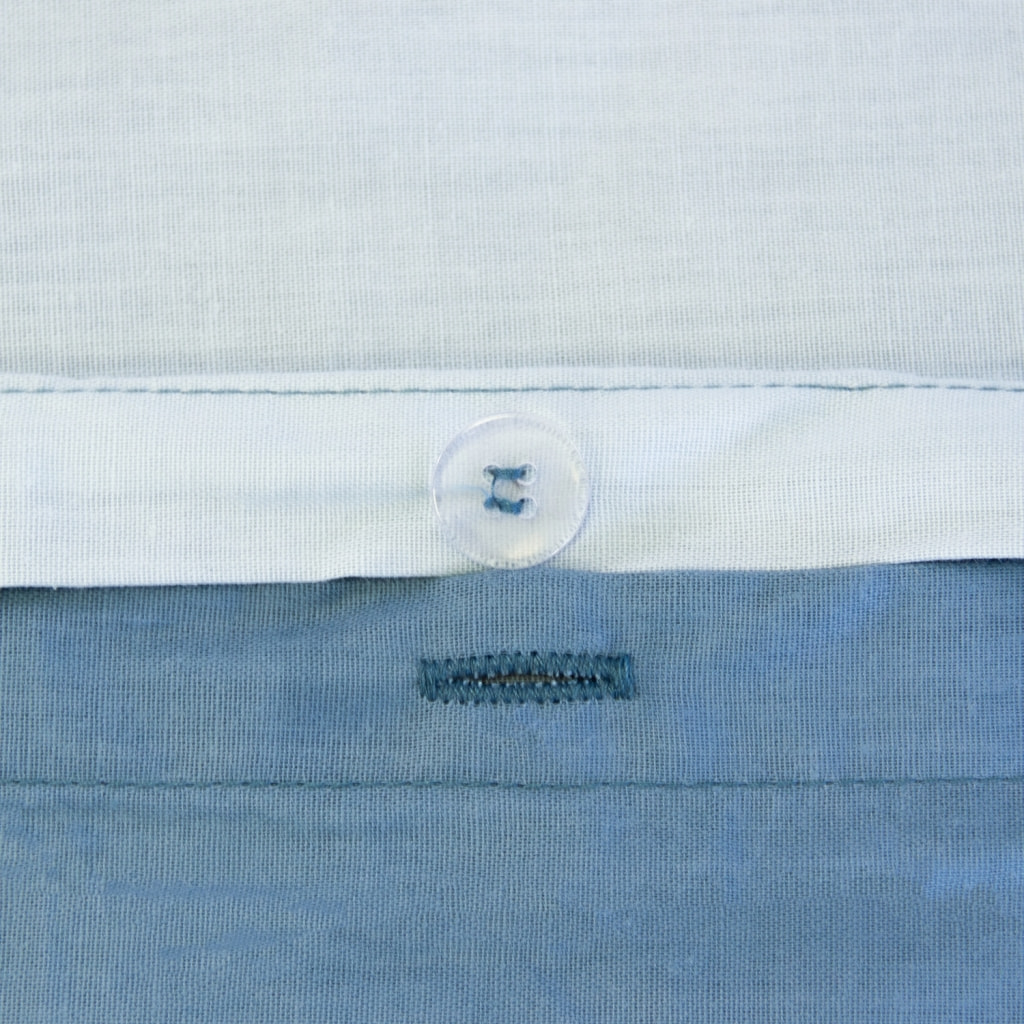 Parure de lit coton et lyocell 2 places bleu SIA