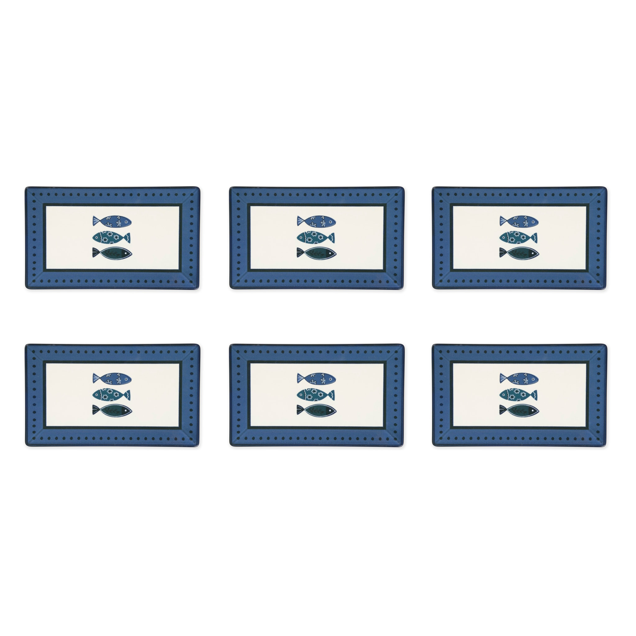 Set 6 piatti piani Excelsa – Ocean, Ceramica Multicolore