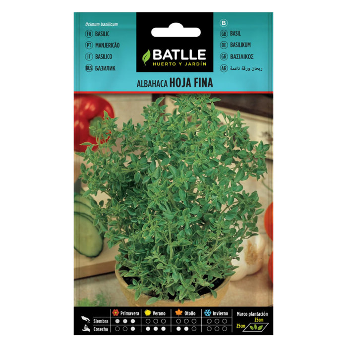 Semillas de Albahaca hoja fina  Batlle