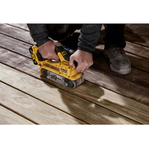 Ponceuse à bande XR 18V bruhless - DEWALT - avec 2 batteries 18V 5.0Ah - chargeur - DCW220P2-QW