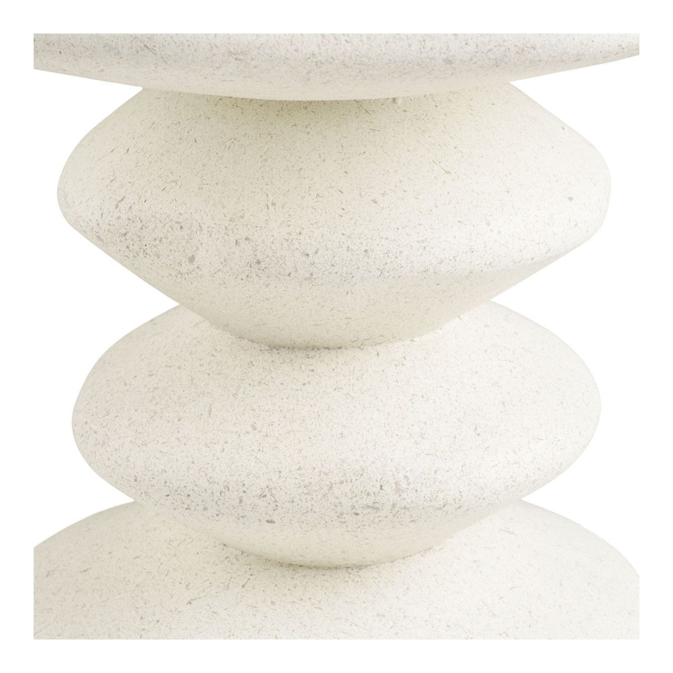 Tavolino da appoggio Blackburn in fiberclay bianco forma scultorea 43x39x45 cm