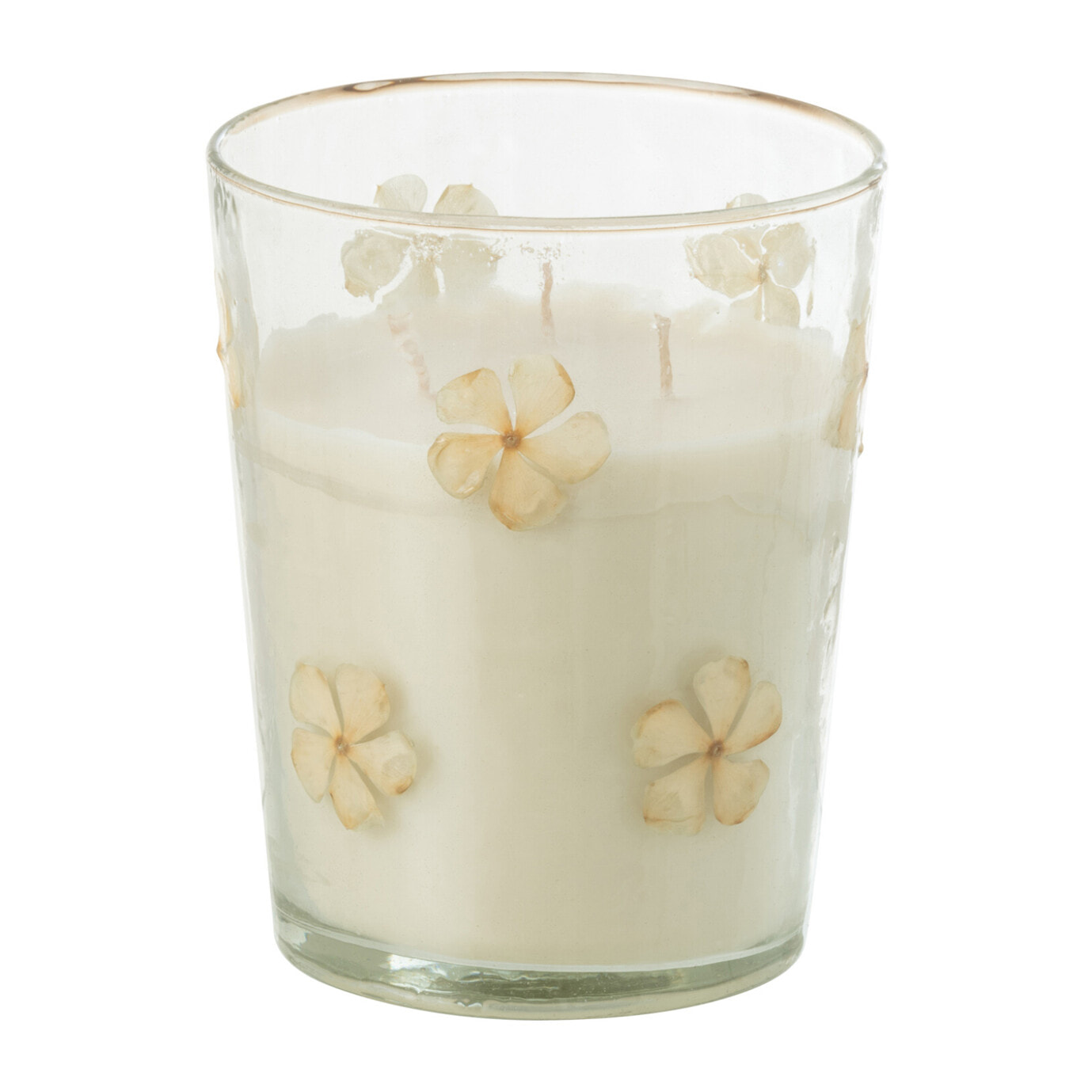 J-Line bougie parfumée Fleurs - Tender Rose - verre - transparent - medium - 55H