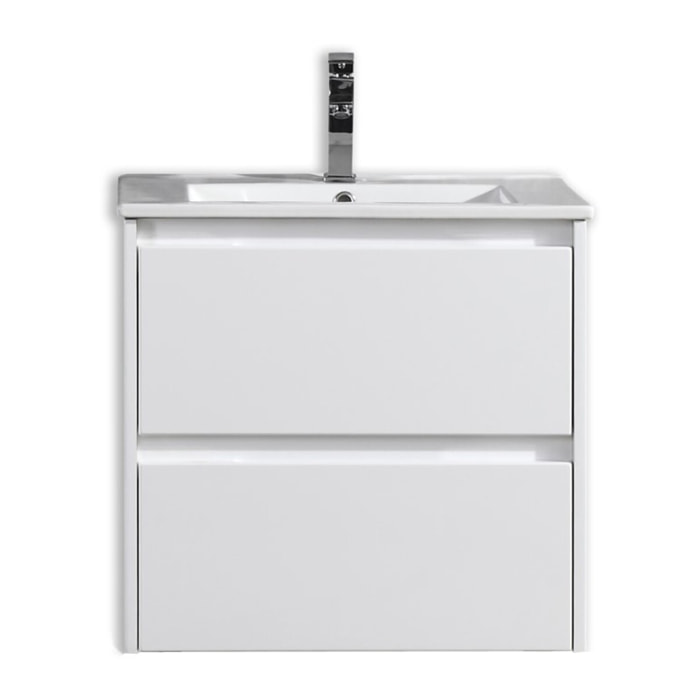 Meuble vasque 100 cm blanc laqué Aquadoli