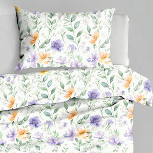 UNO CASA DESIGN Parure Copripiumino Dec.Bracciano_Matrimoniale_Lavanda