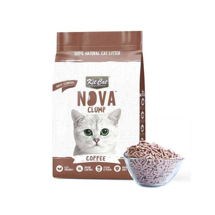 Kit Cat Arena Eco Nova - Coffee 7 L Arena para gatos